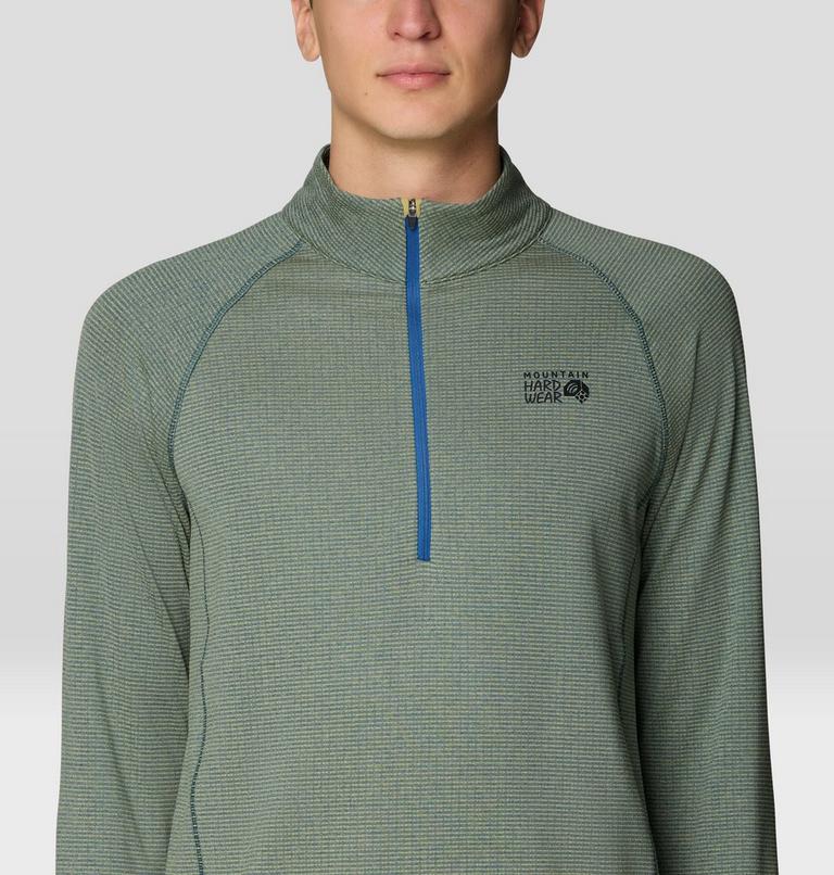 Men's Crater Lake Heavyweight Half Zip, Color: Forest Moss, Berry Blue, image 5