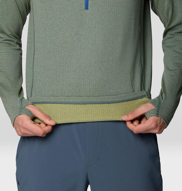 Men's Crater Lake Heavyweight Half Zip, Color: Forest Moss, Berry Blue, image 6
