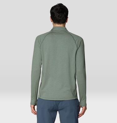 Men's Crater Lake Heavyweight Half Zip, Color: Forest Moss, Berry Blue, image 3