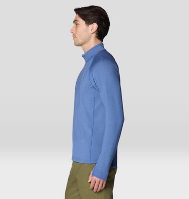Men's Crater Lake Heavyweight Half Zip, Color: Berry Blue, Apex Blue, image 8