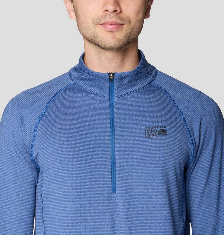 Men's Crater Lake Heavyweight Half Zip, Color: Berry Blue, Apex Blue, image 5