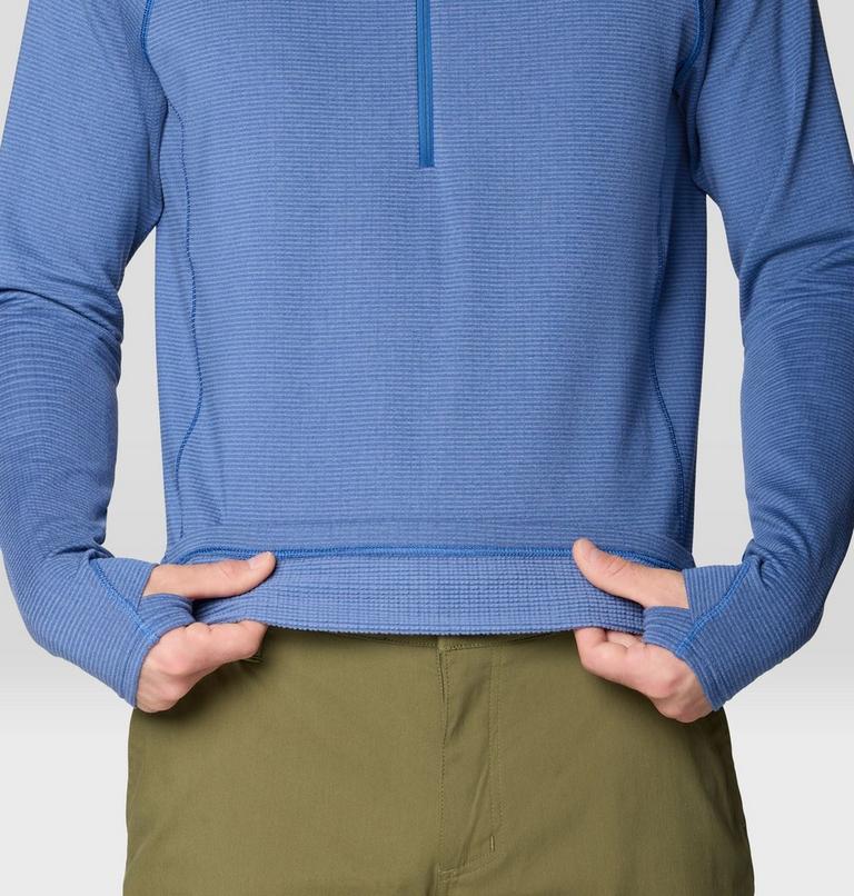 Men's Crater Lake Heavyweight Half Zip, Color: Berry Blue, Apex Blue, image 6