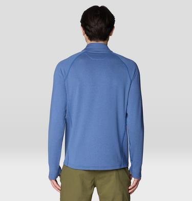 Men's Crater Lake Heavyweight Half Zip, Color: Berry Blue, Apex Blue, image 7