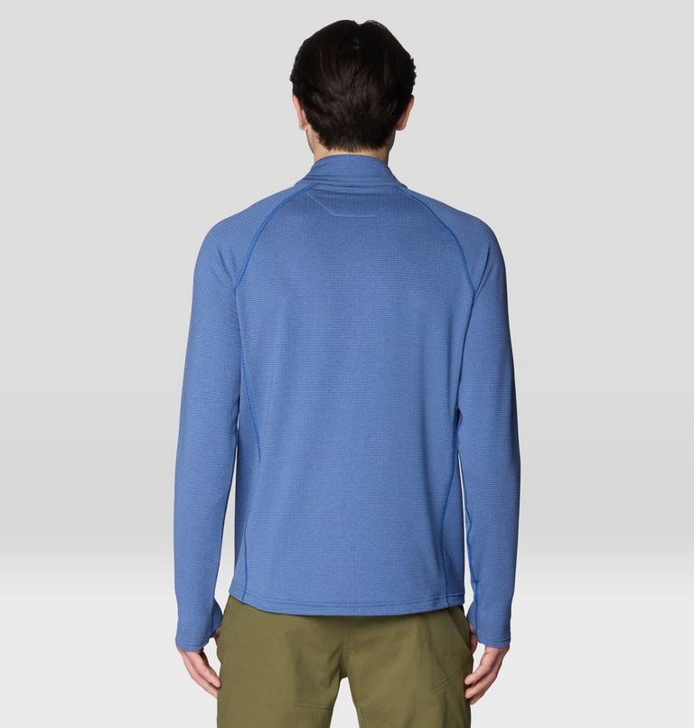 Men's Crater Lake Heavyweight Half Zip, Color: Berry Blue, Apex Blue, image 3