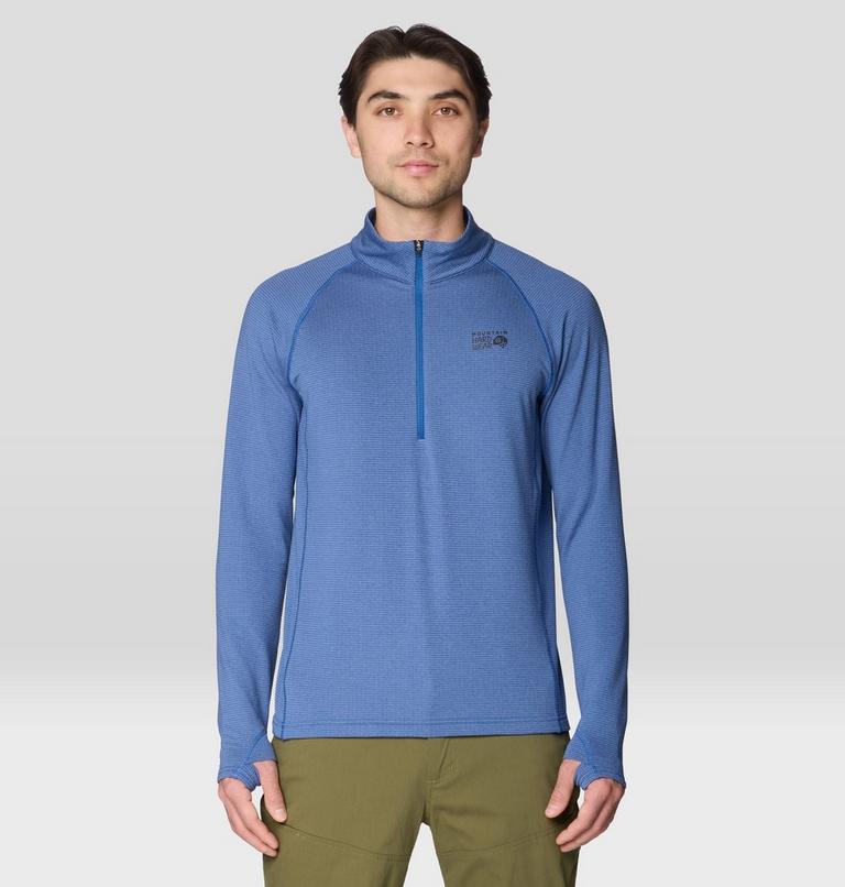 Men's Crater Lake Heavyweight Half Zip, Color: Berry Blue, Apex Blue, image 1