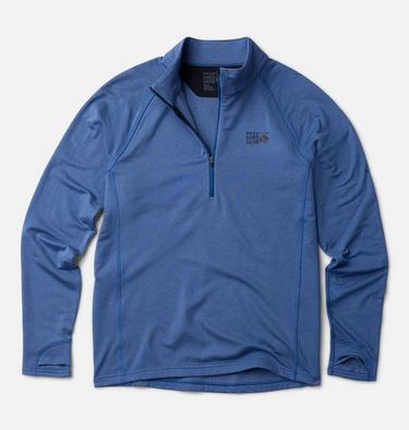 Men's Crater Lake Heavyweight Half Zip, Color: Berry Blue, Apex Blue, image 6
