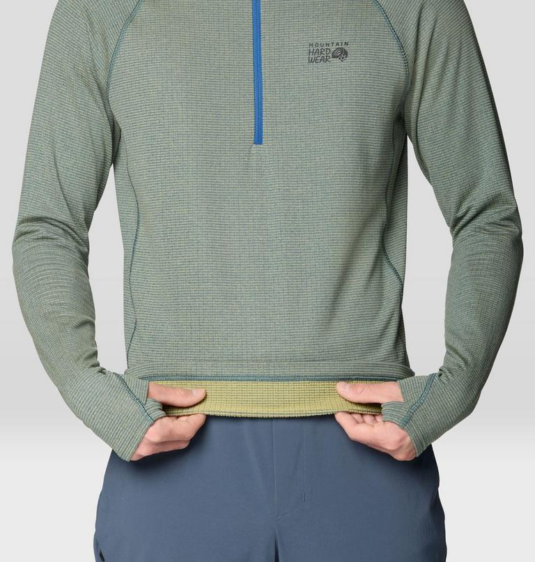 Men's Crater Lake Heavyweight Half Zip Hoody, Color: Forest Moss, Berry Blue, image 7