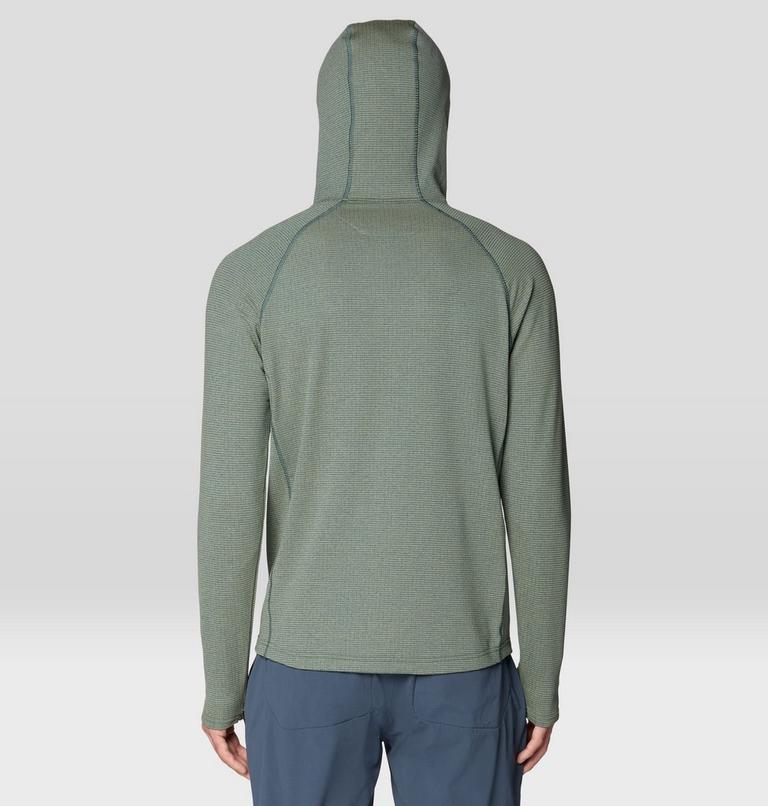 Men's Crater Lake Heavyweight Half Zip Hoody, Color: Forest Moss, Berry Blue, image 3
