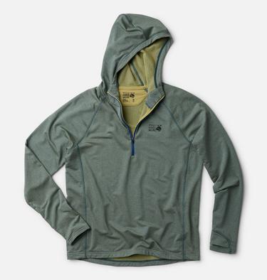 Men's Crater Lake Heavyweight Half Zip Hoody, Color: Forest Moss, Berry Blue, image 6