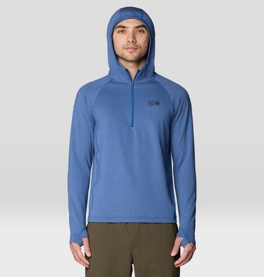 Men's Crater Lake Heavyweight Half Zip Hoody, Color: Berry Blue, Apex Blue, image 12
