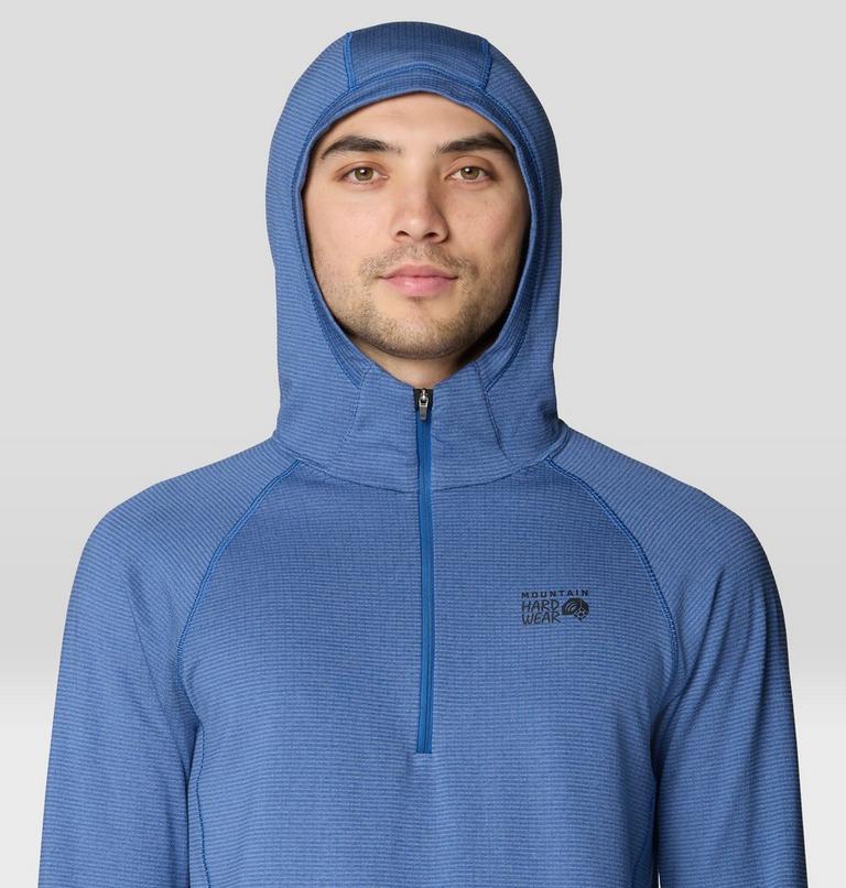 Men's Crater Lake Heavyweight Half Zip Hoody, Color: Berry Blue, Apex Blue, image 5