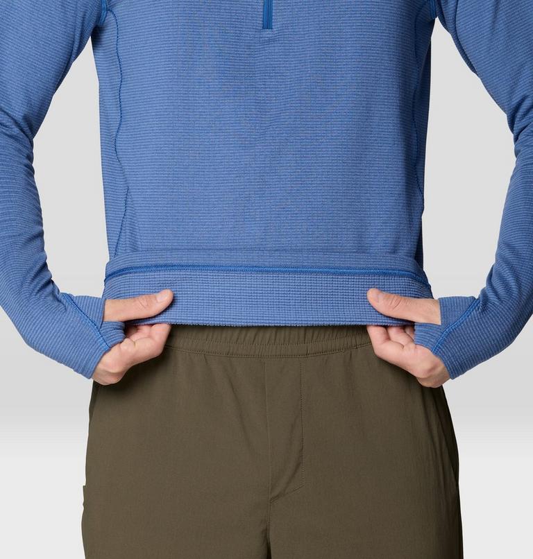 Men's Crater Lake Heavyweight Half Zip Hoody, Color: Berry Blue, Apex Blue, image 6