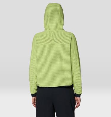 Women's Summit Grid Big Grid Hoody, Color: Bright Lichen, image 4