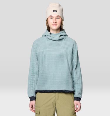 Women's Summit Grid Big Grid Hoody, Color: Blue Sage, image 1