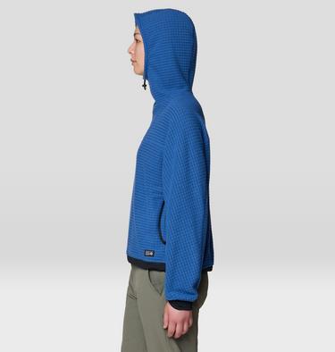 Women's Summit Grid Big Grid Hoody, Color: Berry Blue, image 19