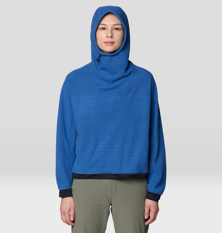 Women's Summit Grid Big Grid Hoody, Color: Berry Blue, image 4
