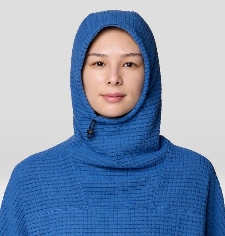 Women's Summit Grid Big Grid Hoody, Color: Berry Blue, image 5