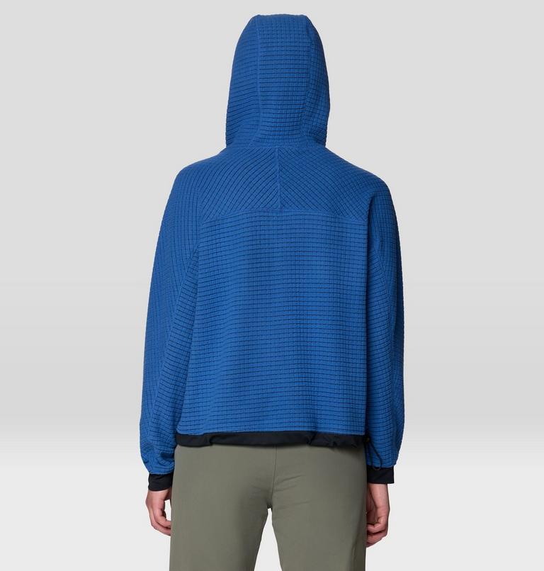 Women's Summit Grid Big Grid Hoody, Color: Berry Blue, image 2