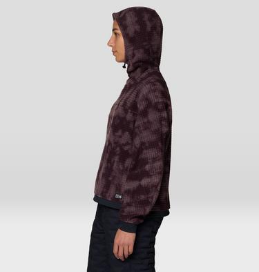 Women's Summit Grid Big Grid Hoody, Color: Deep Mulberry Shadowdye Print, image 12