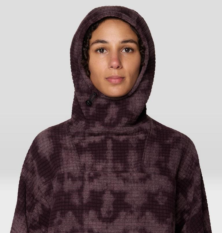 Women's Summit Grid Big Grid Hoody, Color: Deep Mulberry Shadowdye Print, image 5