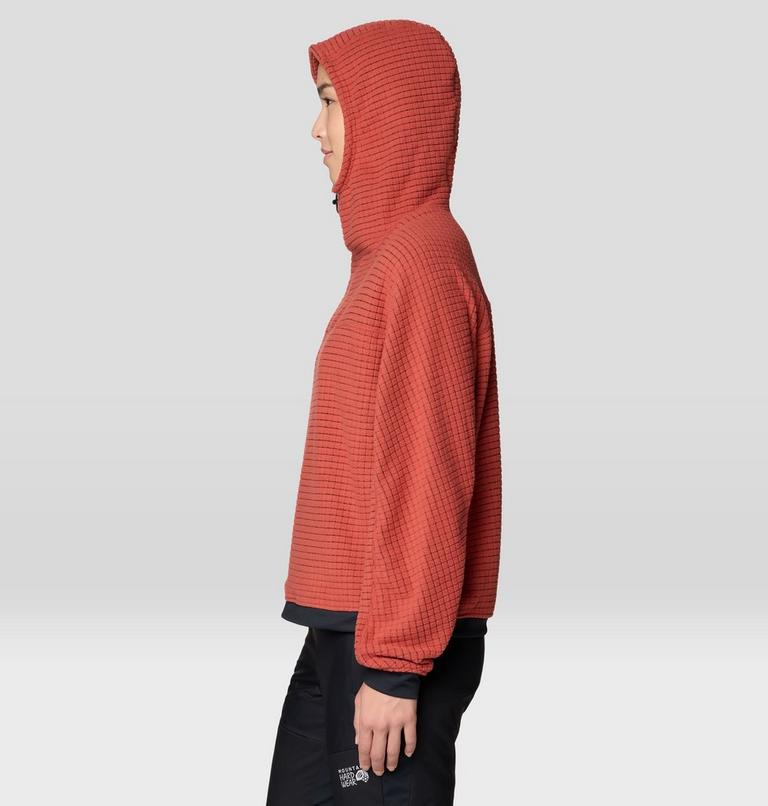 Women's Summit Grid Big Grid Hoody, Color: Mars Red, image 4