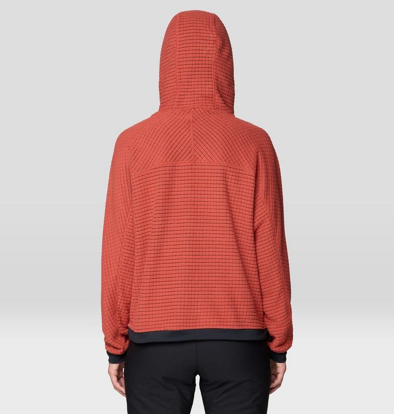 Women's Summit Grid Big Grid Hoody, Color: Mars Red, image 3