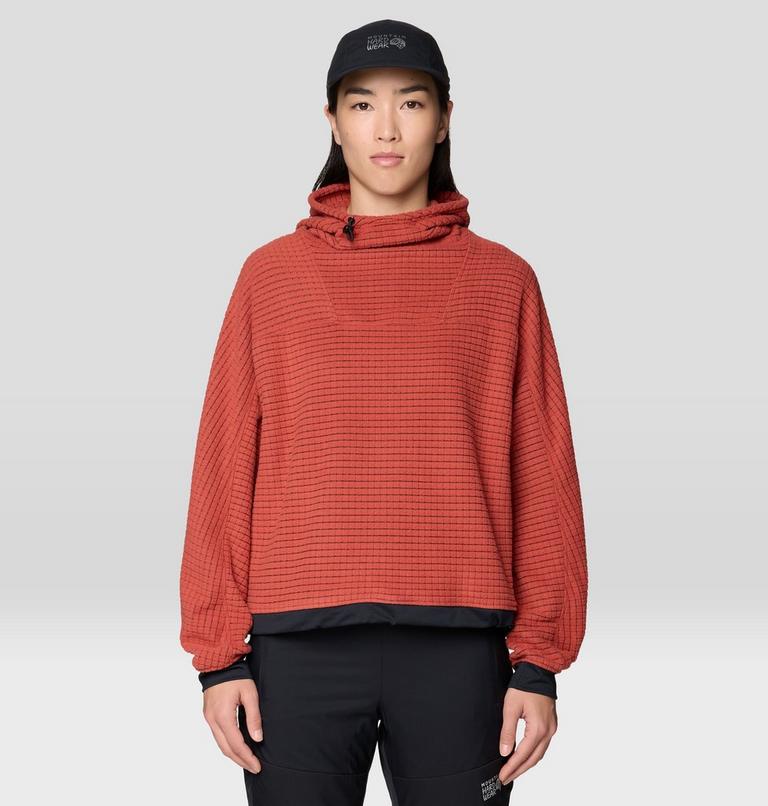 Women's Summit Grid Big Grid Hoody, Color: Mars Red, image 1
