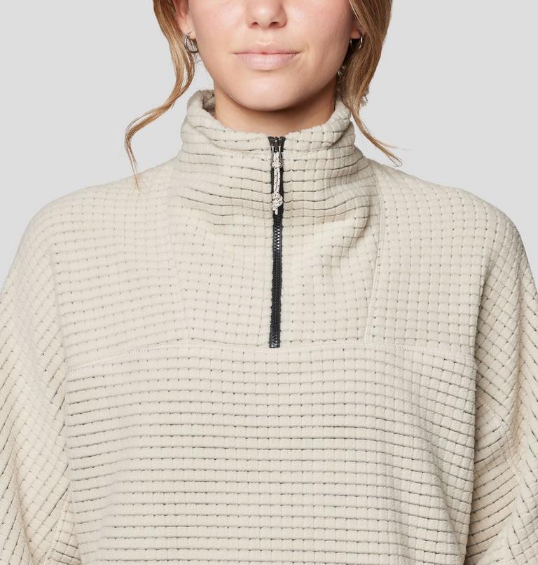 Women's Summit Grid Big Grid Half Zip, Color: Fossil, image 6