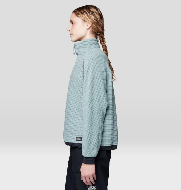 Women's Summit Grid Big Grid Half Zip, Color: Blue Sage, image 4