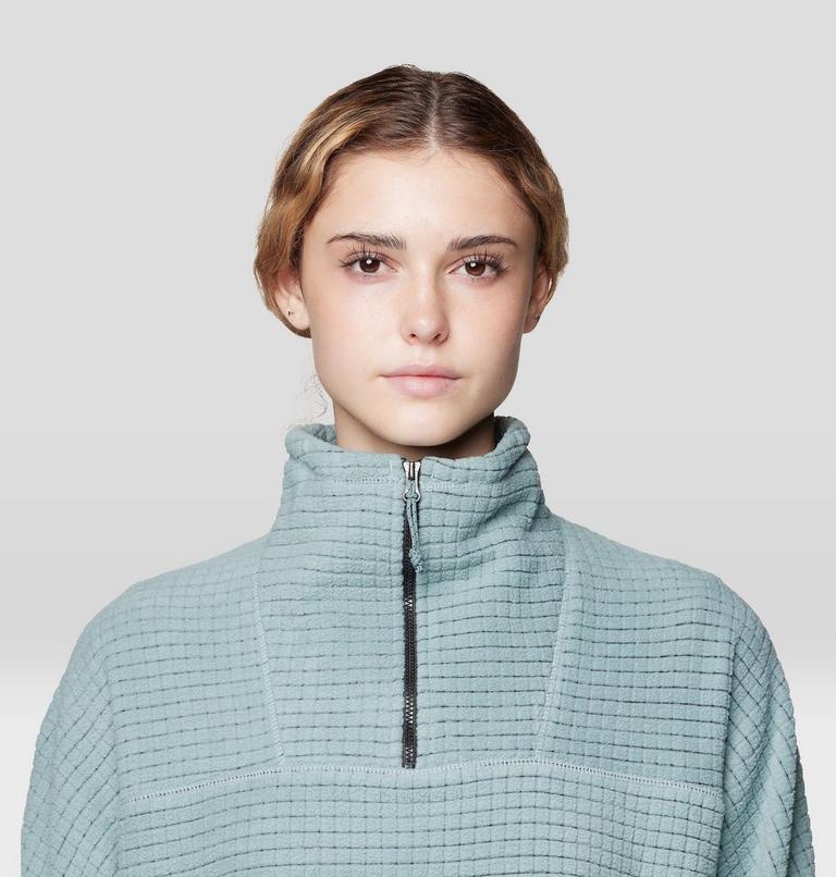 Women's Summit Grid Big Grid Half Zip, Color: Blue Sage, image 5