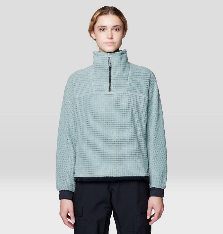 Women's Summit Grid Big Grid Half Zip, Color: Blue Sage, image 7
