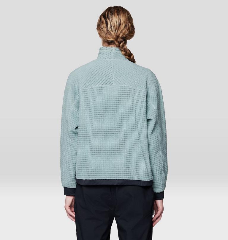 Women's Summit Grid Big Grid Half Zip, Color: Blue Sage, image 3