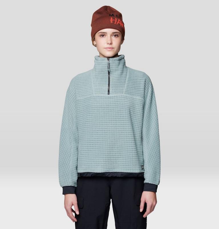 Women's Summit Grid Big Grid Half Zip, Color: Blue Sage, image 1