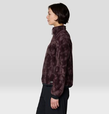 Women's Summit Grid Big Grid Half Zip, Color: Deep Mulberry Shadowdye Print, image 12