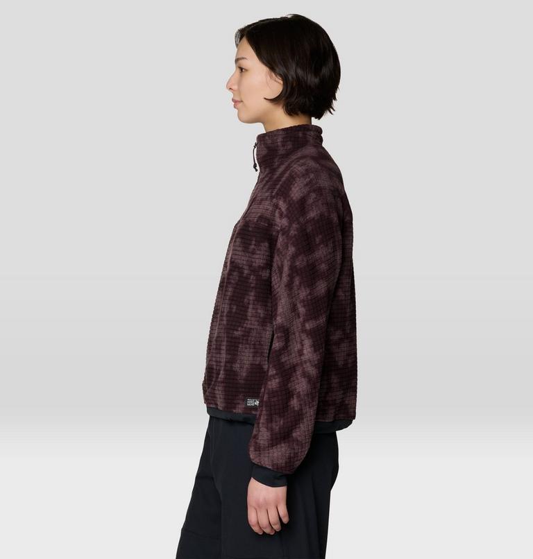Women's Summit Grid Big Grid Half Zip, Color: Deep Mulberry Shadowdye Print, image 4