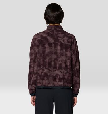 Women's Summit Grid Big Grid Half Zip, Color: Deep Mulberry Shadowdye Print, image 11