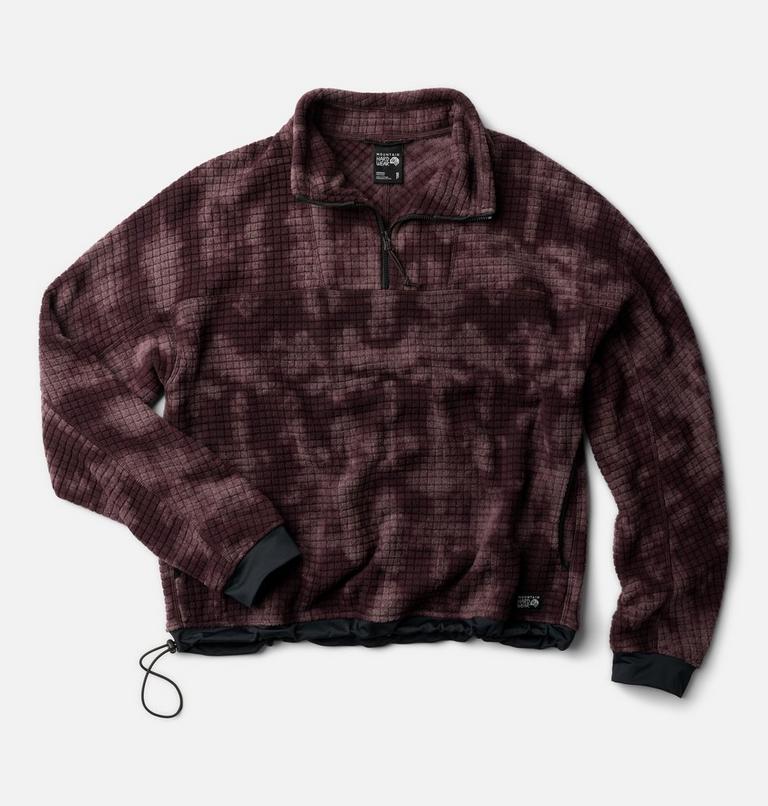 Women's Summit Grid Big Grid Half Zip, Color: Deep Mulberry Shadowdye Print, image 2
