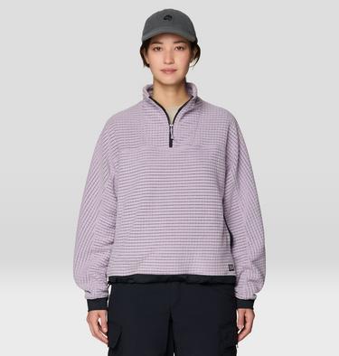 Women's Summit Grid Big Grid Half Zip, Color: Atmospheric, image 16