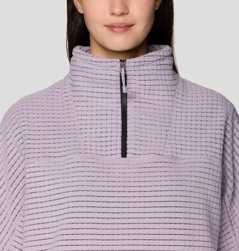 Women's Summit Grid Big Grid Half Zip, Color: Atmospheric, image 5