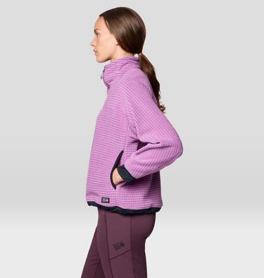 Women's Summit Grid Big Grid Half Zip, Color: Lilac Glow, image 4