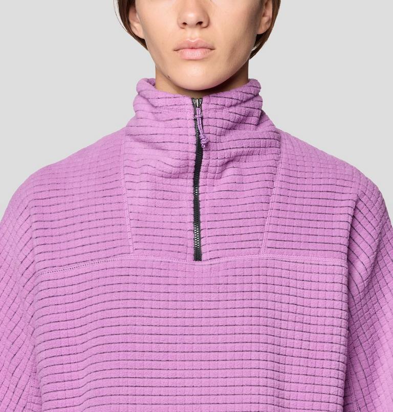 Women's Summit Grid Big Grid Half Zip, Color: Lilac Glow, image 5