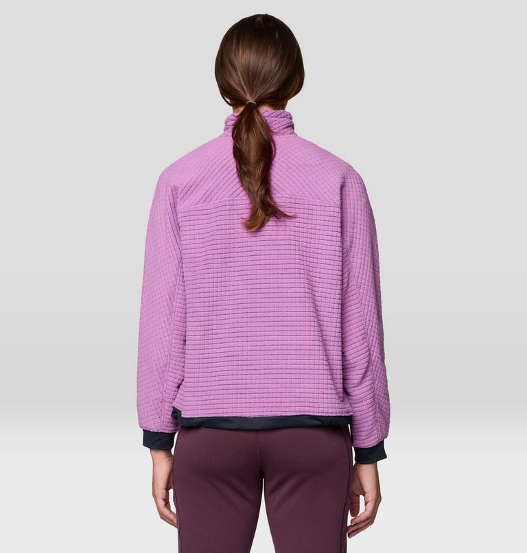 Women's Summit Grid Big Grid Half Zip, Color: Lilac Glow, image 3