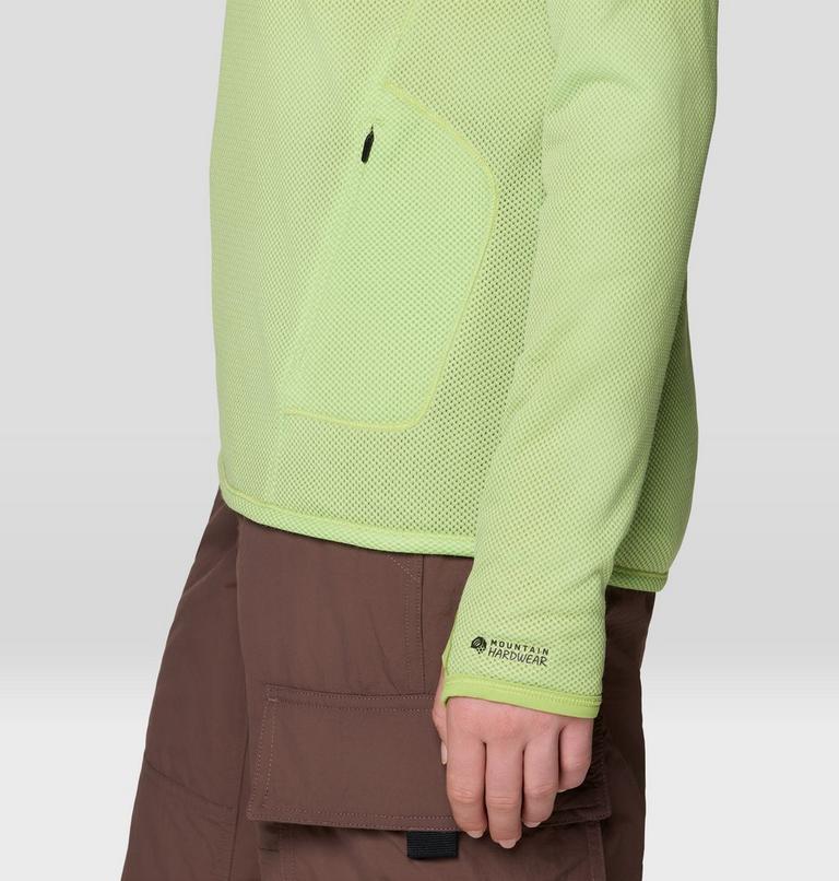 Women's AirMesh Long Sleeve Hoody, Color: Bright Lichen, image 7