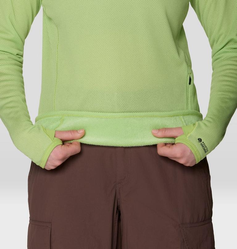 Women's AirMesh Long Sleeve Hoody, Color: Bright Lichen, image 8