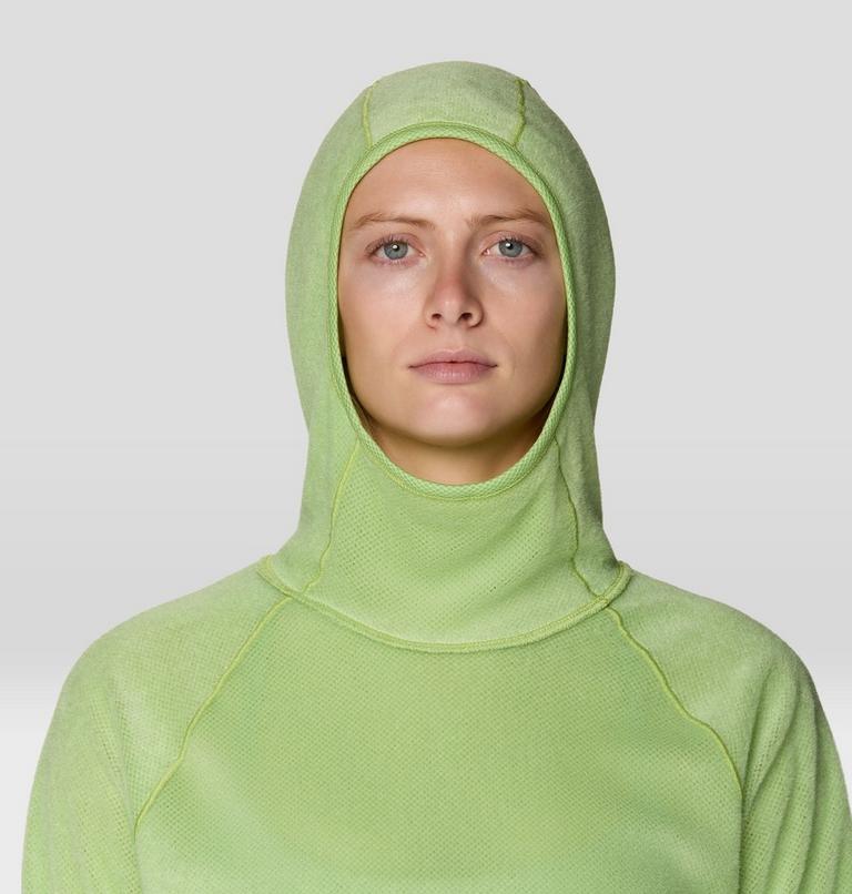 Women's AirMesh Long Sleeve Hoody, Color: Bright Lichen, image 9
