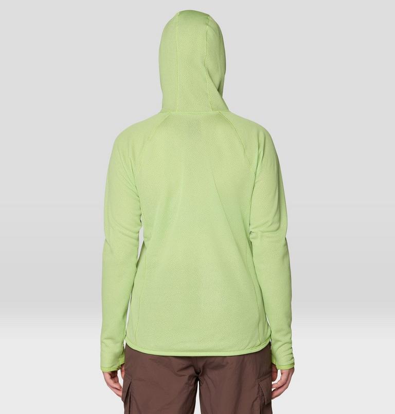 Women's AirMesh Long Sleeve Hoody, Color: Bright Lichen, image 3