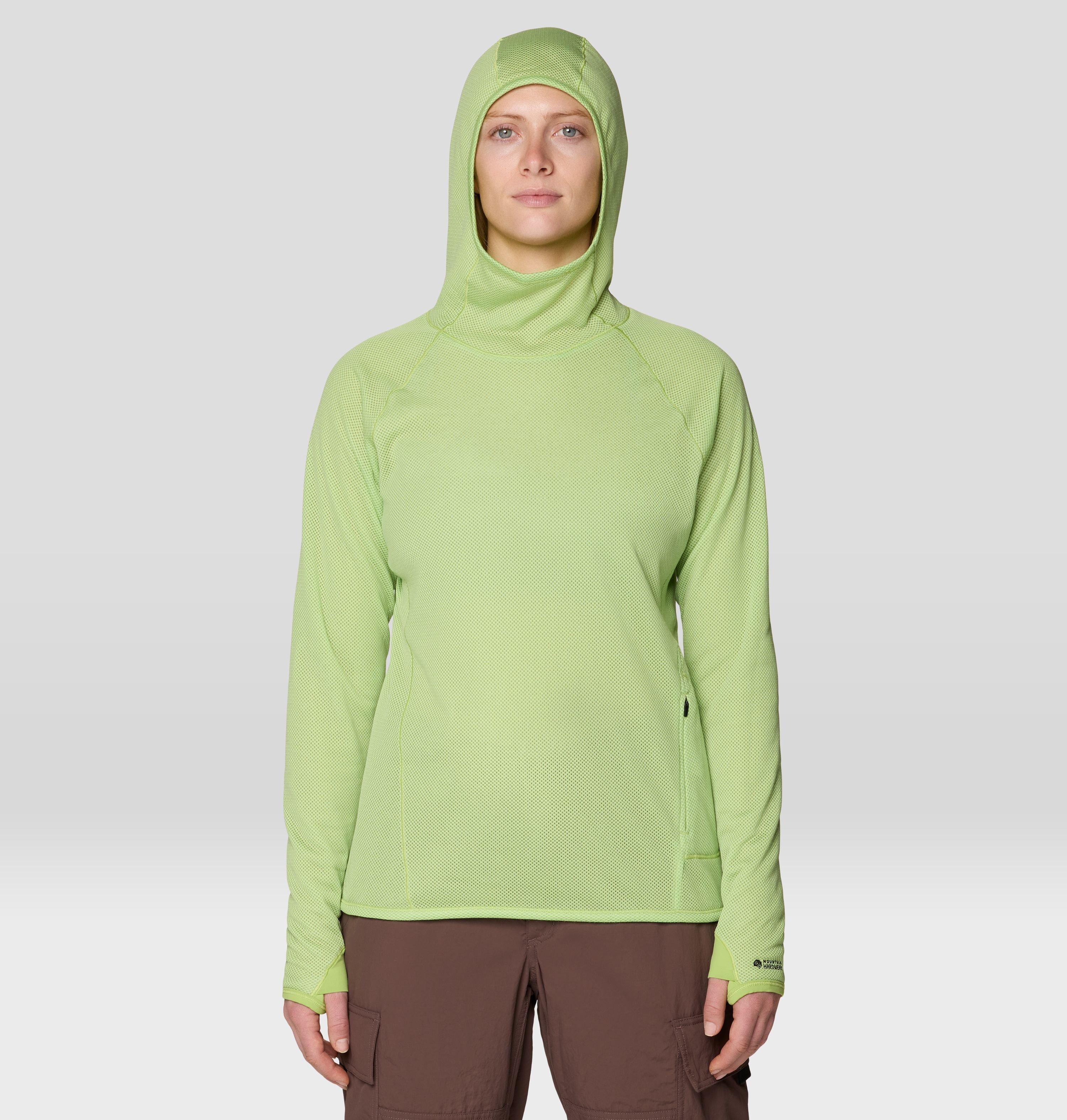 Mountain Hardwear Women's AirMesh Long Sleeve Hoody - S - Green