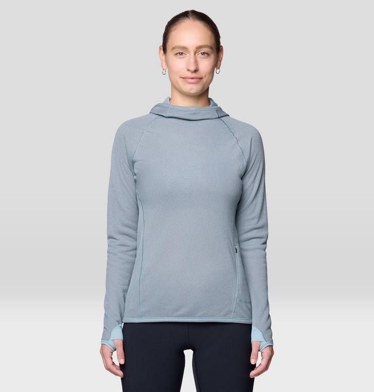 Women's AirMesh Long Sleeve Hoody, Color: Ice Shadow, image 6