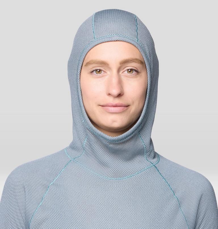 Women's AirMesh Long Sleeve Hoody, Color: Ice Shadow, image 7