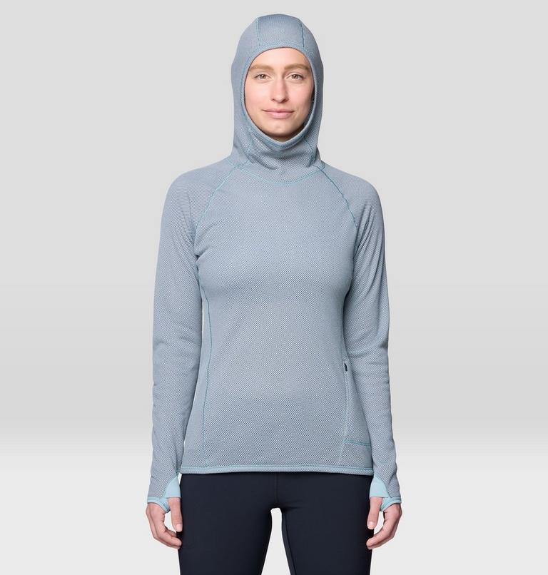 Women's AirMesh Long Sleeve Hoody, Color: Ice Shadow, image 1